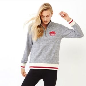 Roots Cabin | Stein Quarter Zip Striped Pullover Size Medium